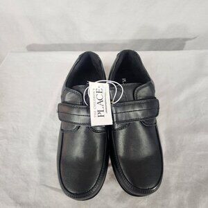 The Children's Place Boys Black Loafer Hook and Loop Strap Size 6 Casual Church